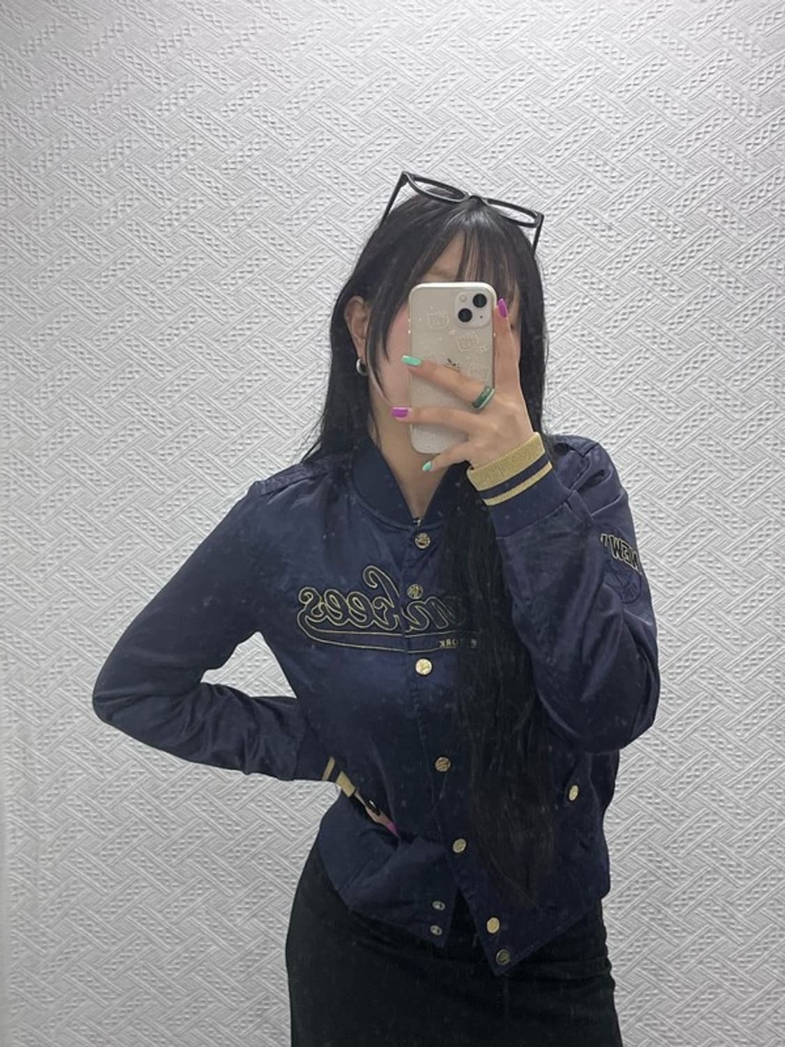 MLB 뉴욕 양키스 올드스쿨 새틴 바시티 자켓 90 C07039 상품이미지1