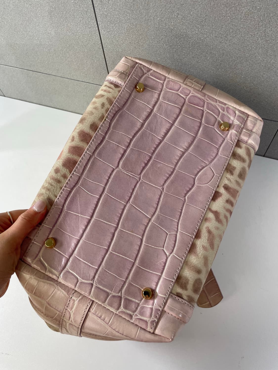 텐디 핑크 레오파드 자물쇠 토트백 가방 상품이미지3