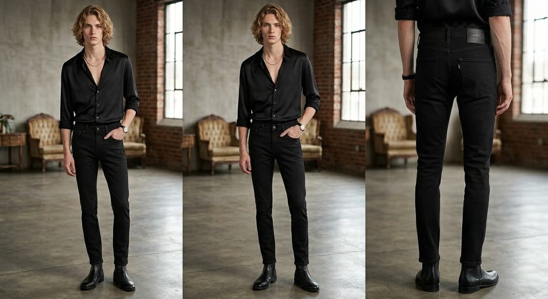 [새상품/W30 L32 ] 리바이스 511 슬림핏 블랙진 상품이미지9