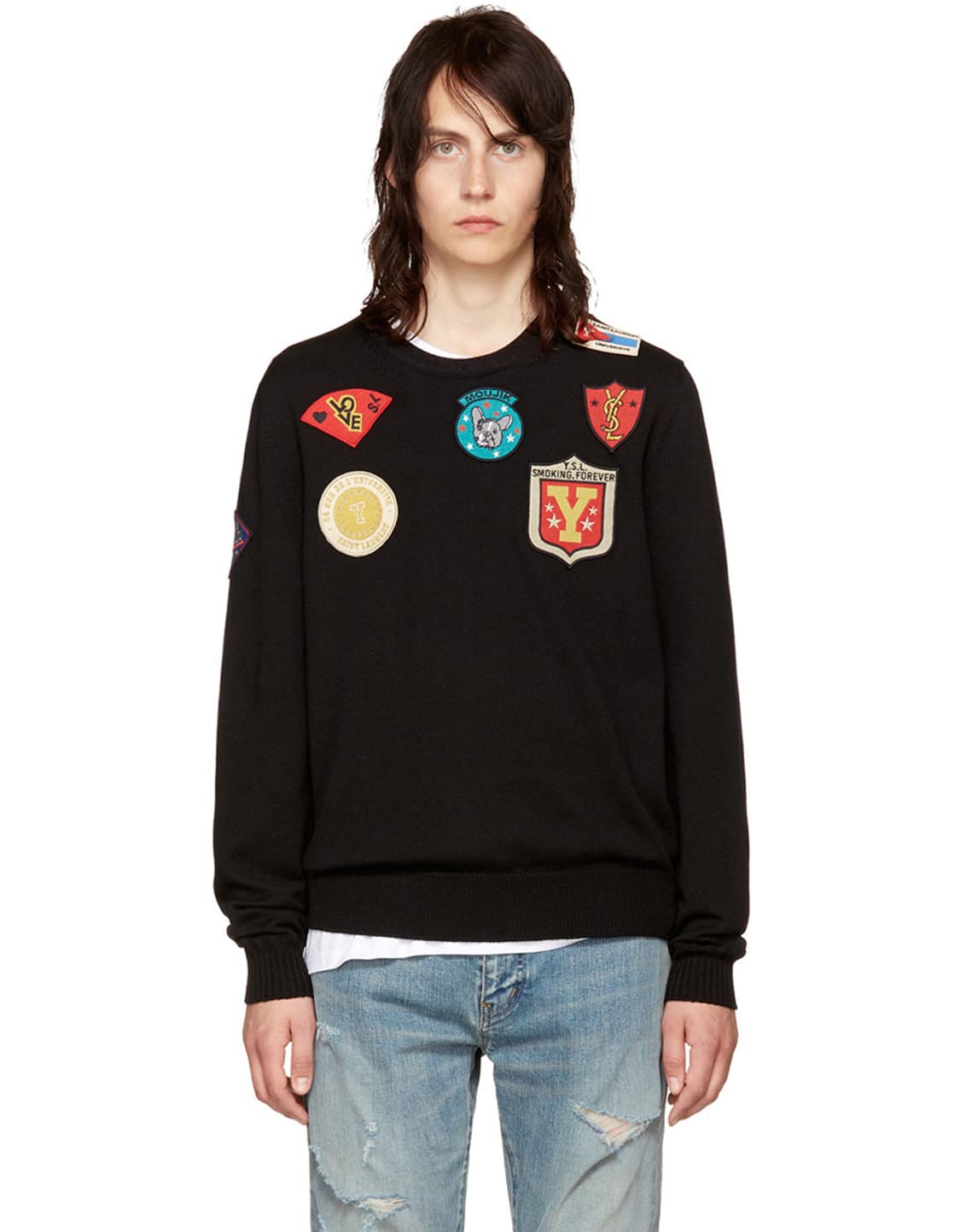 17FW Saint Laurent 멀티패치 니트 상품이미지1