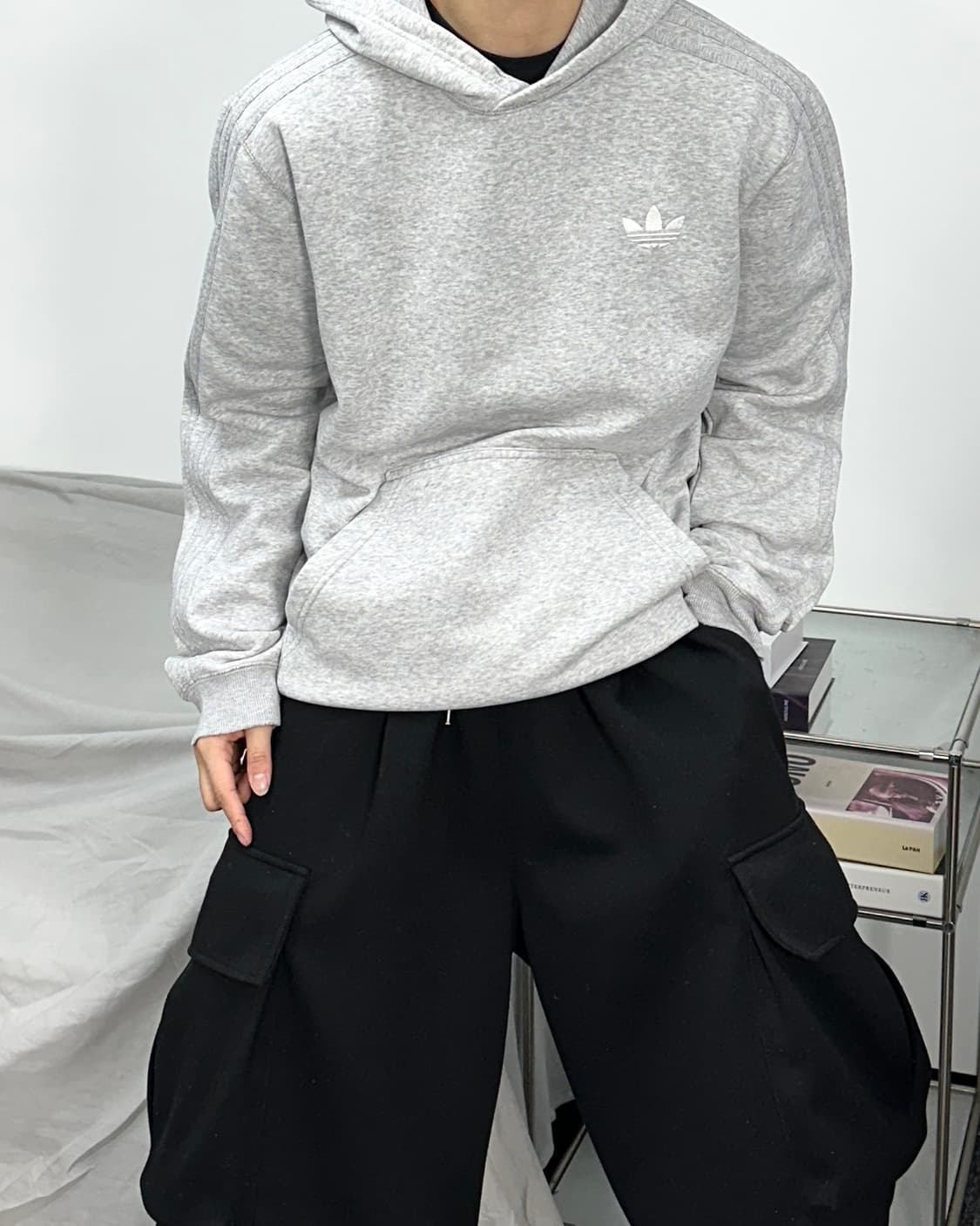 아디다스 올그레이 파이어버드 후드티 2XL 상품이미지2