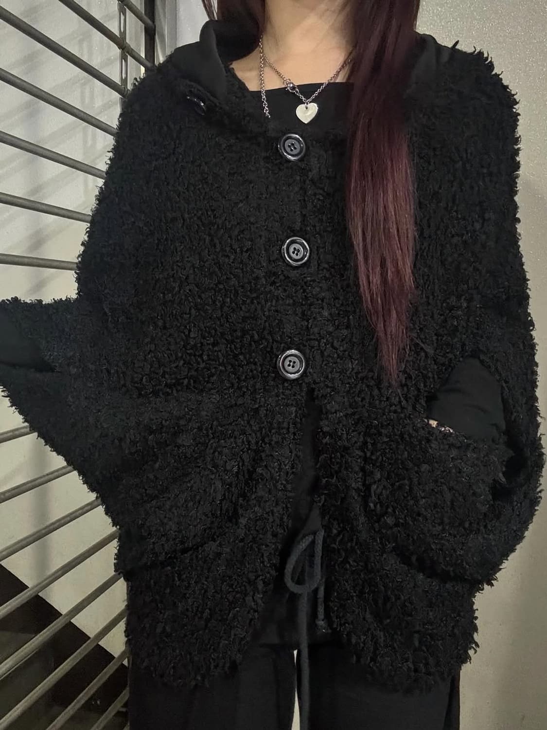 Architectural Bouclé Cape Jacket 상품이미지2