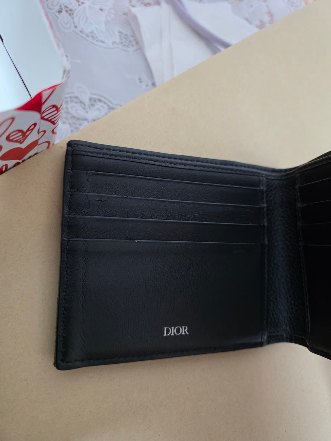 디올 오블리크 새들 반지갑 블랙 상품이미지5