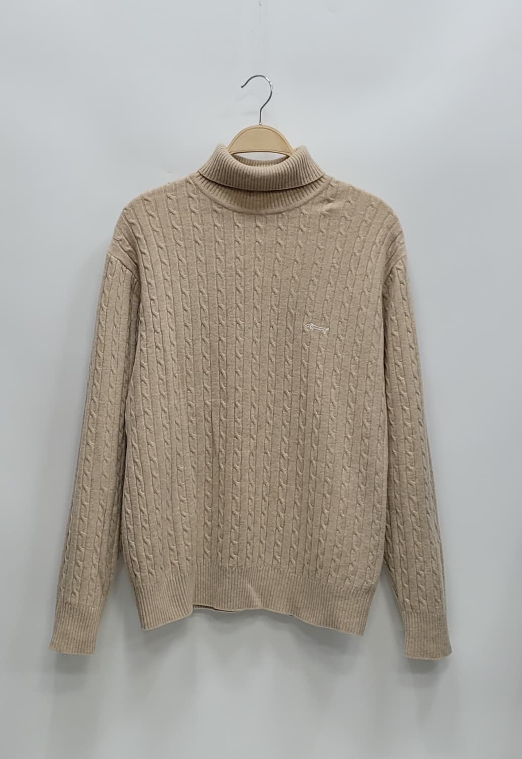 루이까스텔 울 캐시미어 터틀넥 케이블 니트 스웨트 / 남 100 베이지
 상품이미지1