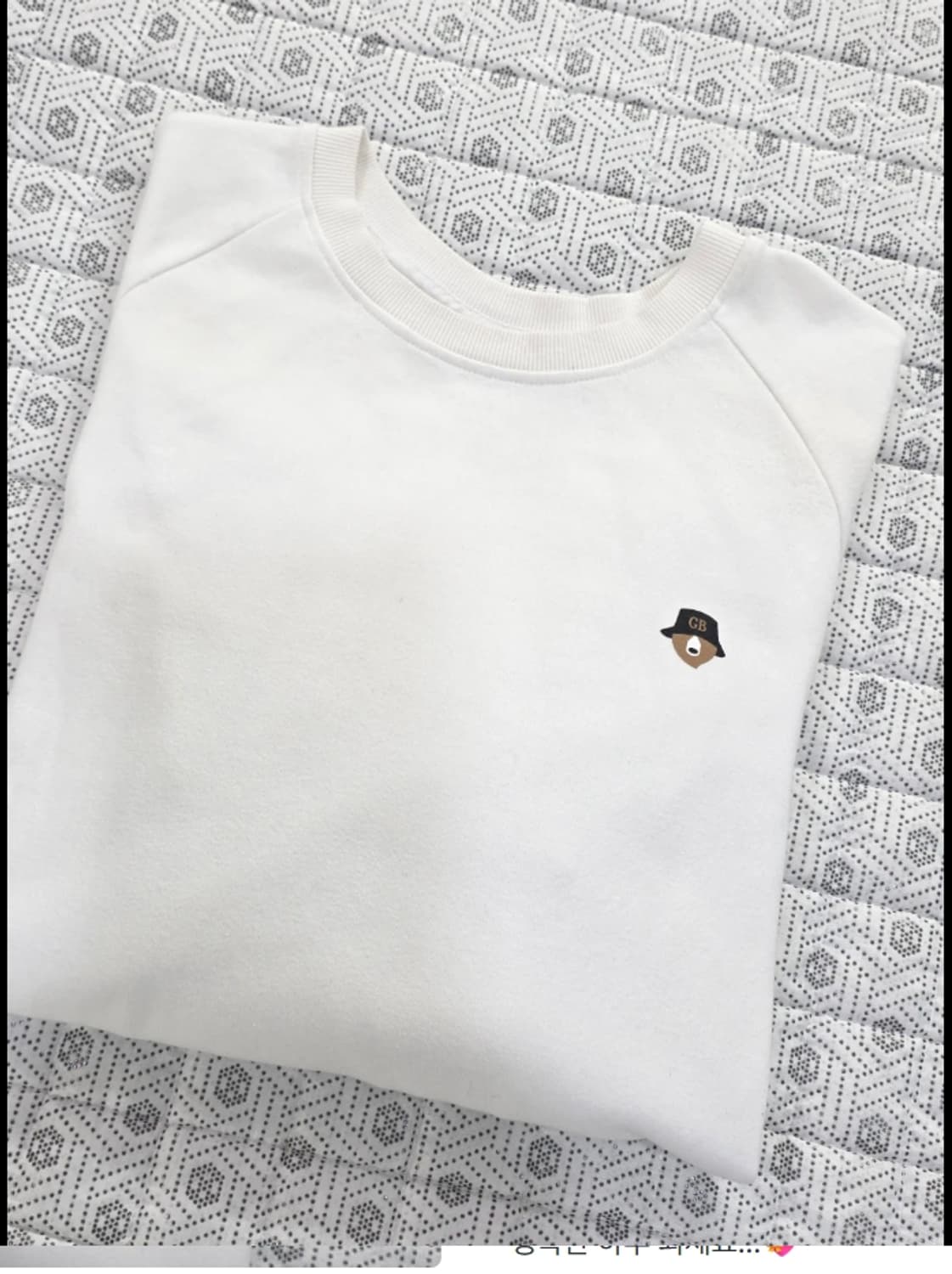 골든베어 흰색 오버핏 맨투맨 95 상품이미지4