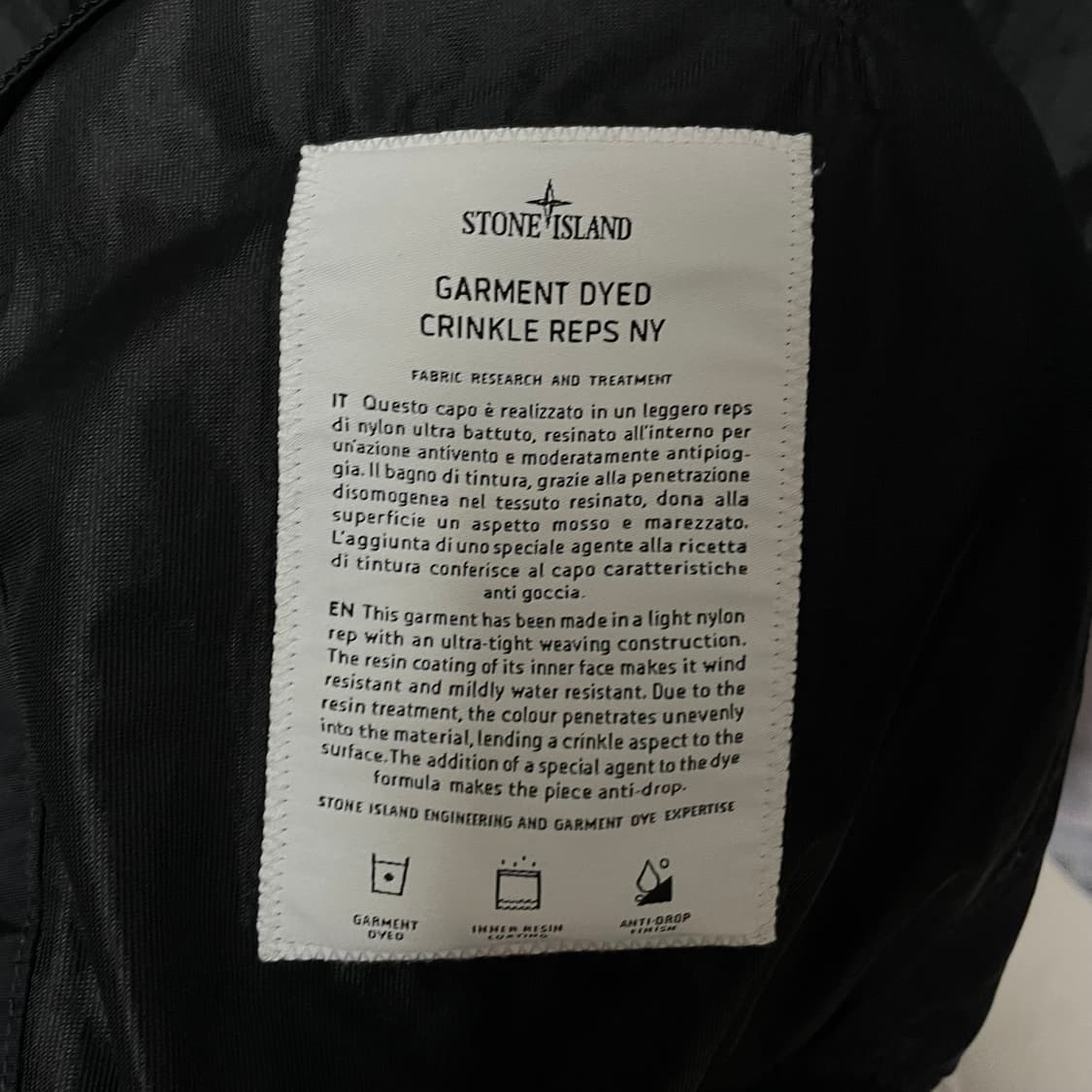 26ss xl 스톤아일랜드 크링클랩스 봄버 바람막이 원가120만 상품이미지5