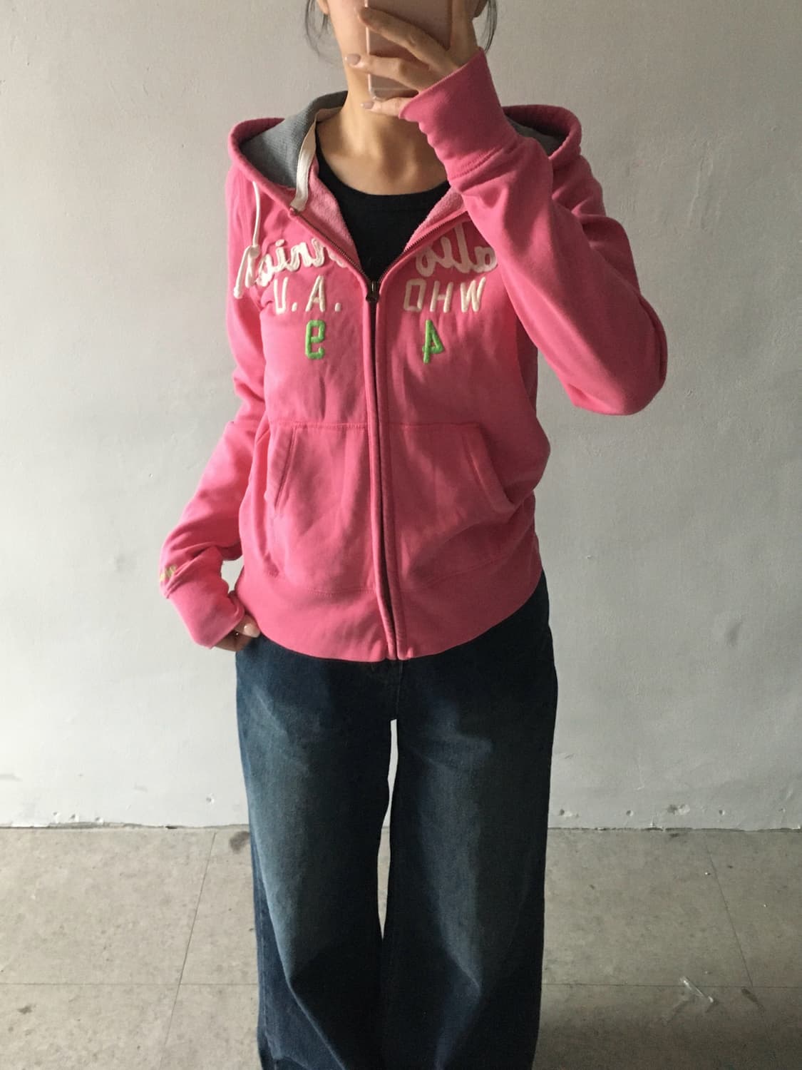 후아유 스펠 후드집업 상품이미지1