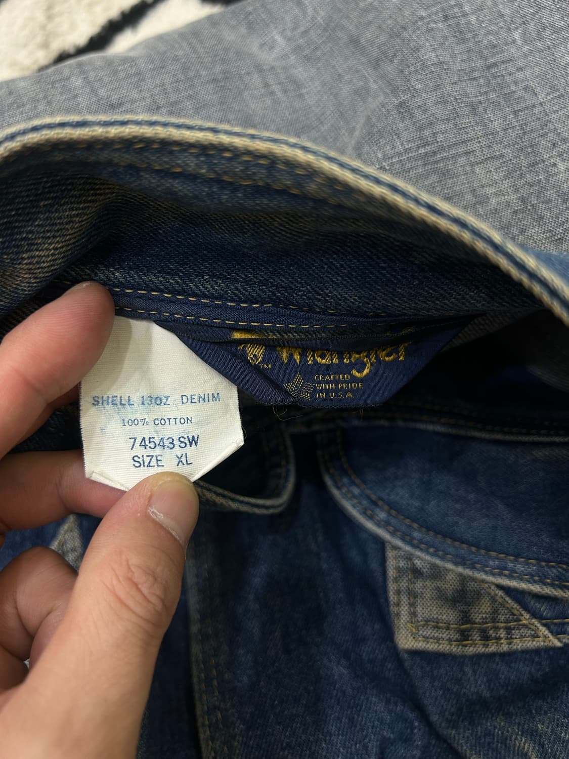 [XL]랭글러 80s USA 데님 베스트 상품이미지4