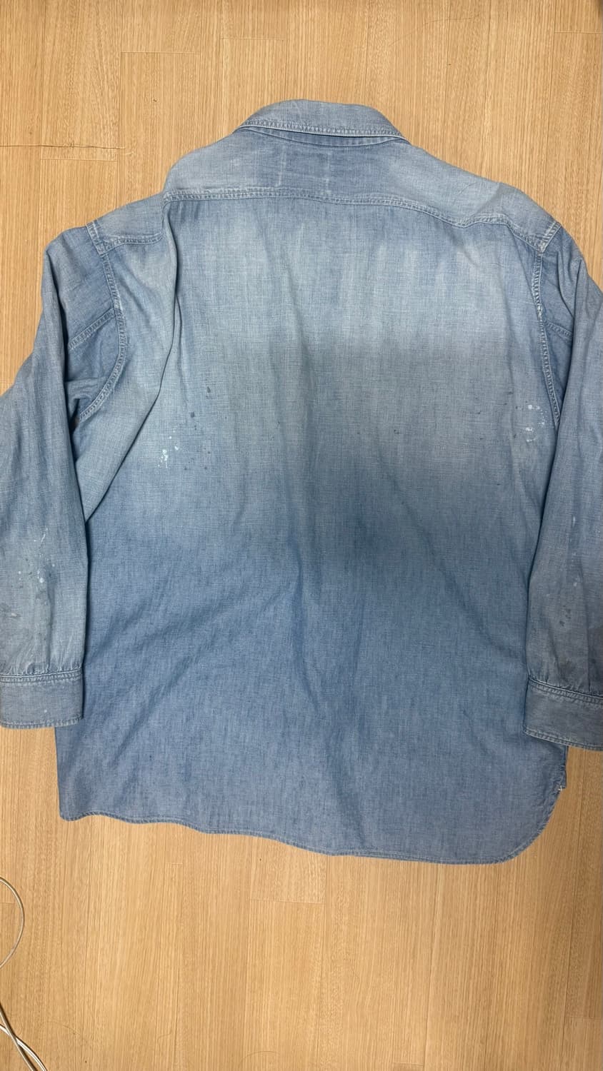 bowwow usn chambray shirts dusty L size 상품이미지3