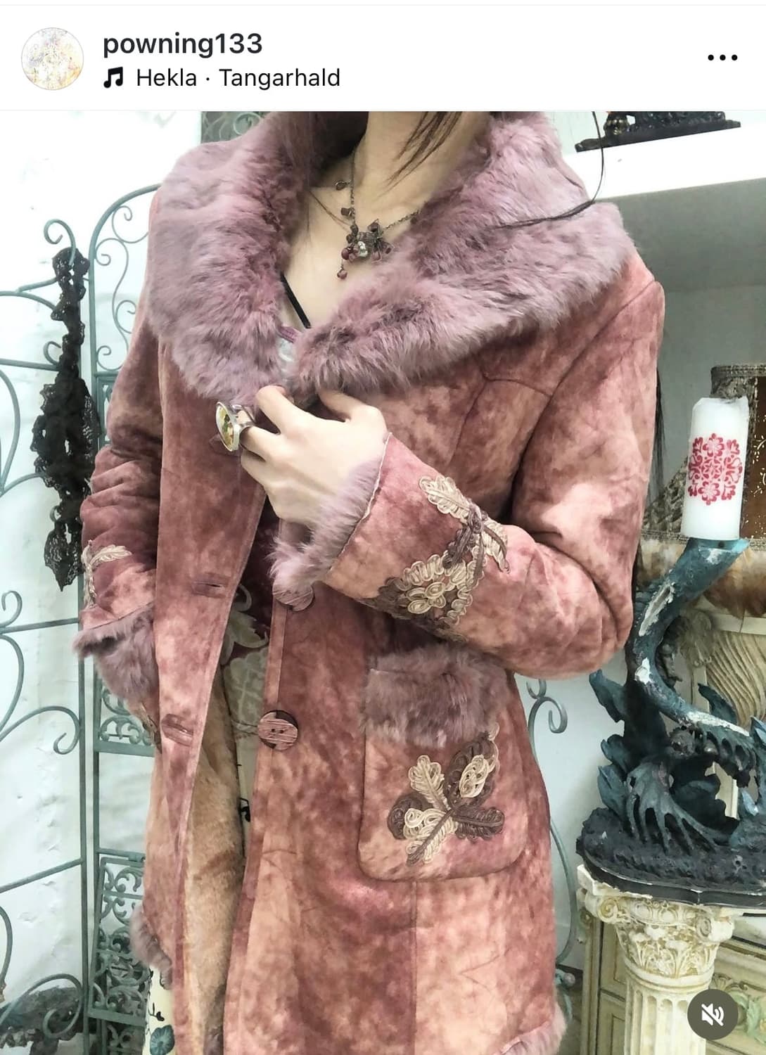 파우닝 133 무스탕 퍼자켓 상품이미지1