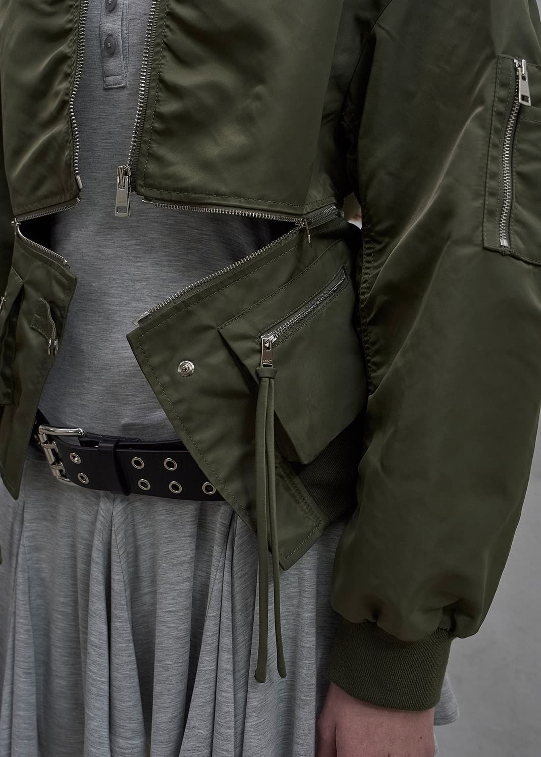 DETACHABLE-POCKET BLOUSON JACKET (KHAKI) 상품이미지3