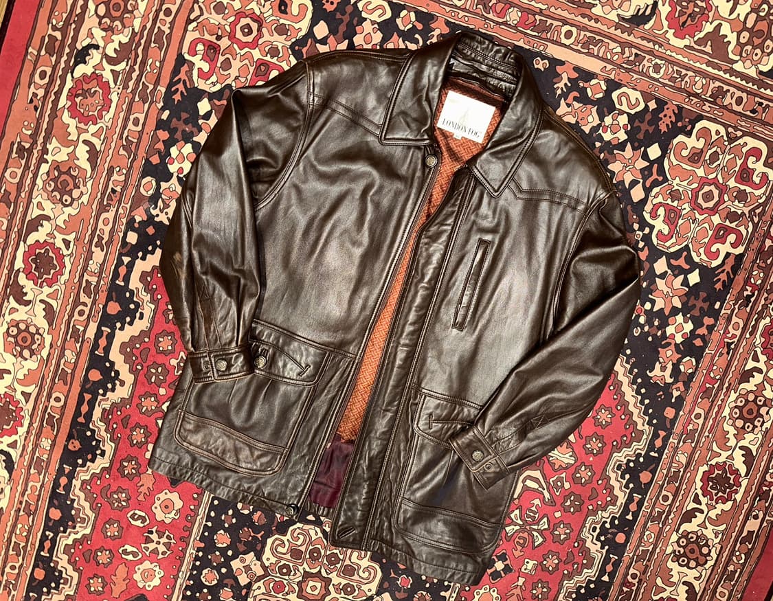 ( L ) 런던포그 가죽자켓 레더자켓 가죽카코트 가죽롱코트 가죽자켓 상품이미지2