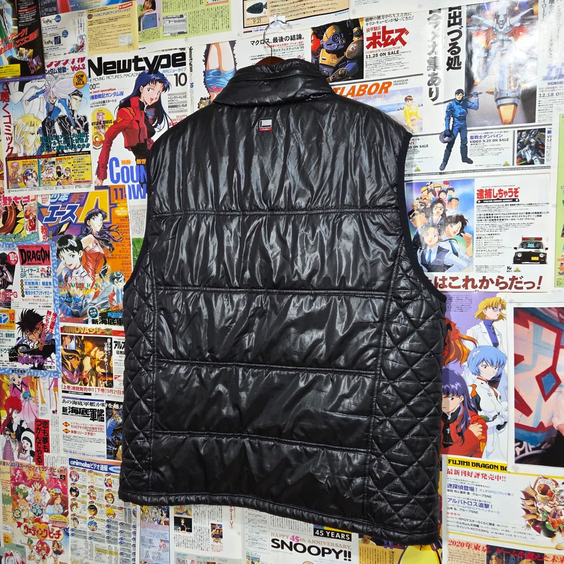 후부 블랙 유광 패딩 베스트 상품이미지5