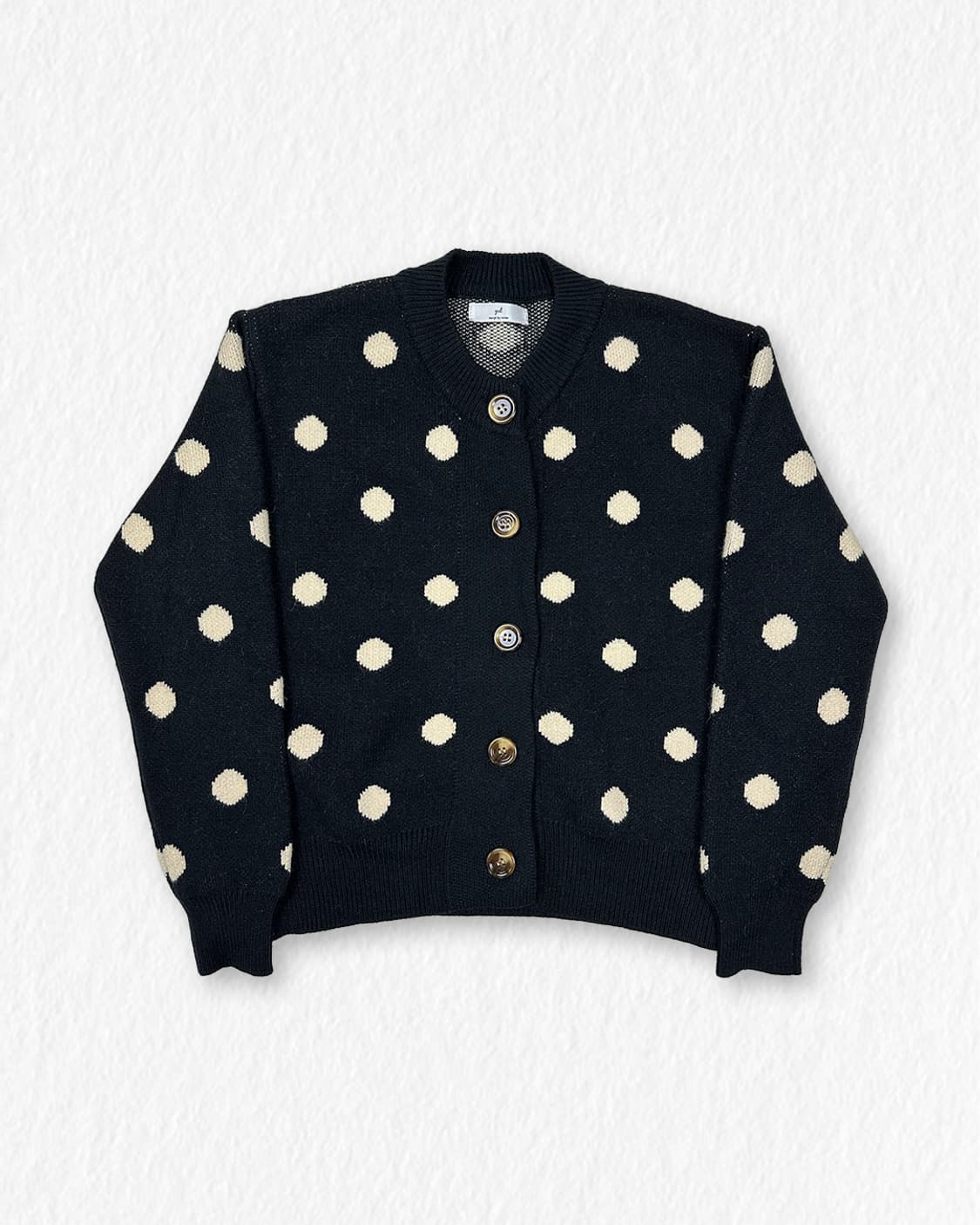 도트 패턴 니트 가디건 상품이미지1