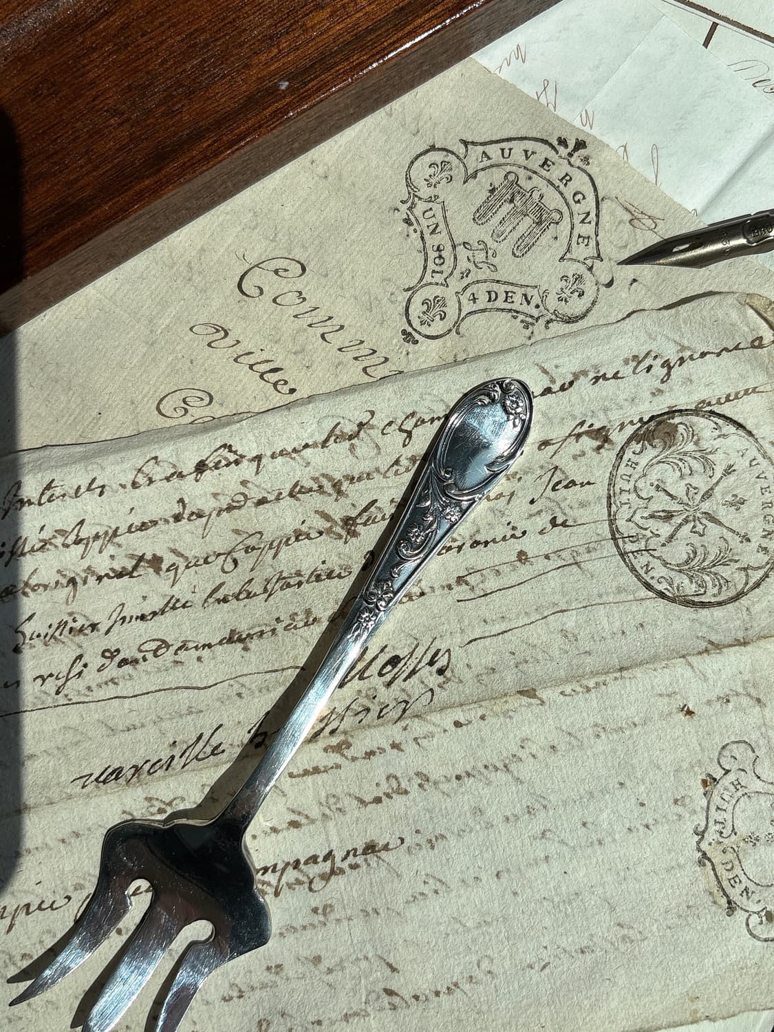 영국 앤틱 실버플레이트 브레드포크 상품이미지2