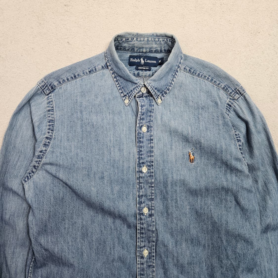폴로 랄프 로렌 샴브레이 셔츠 M 커스텀핏 상품이미지2
