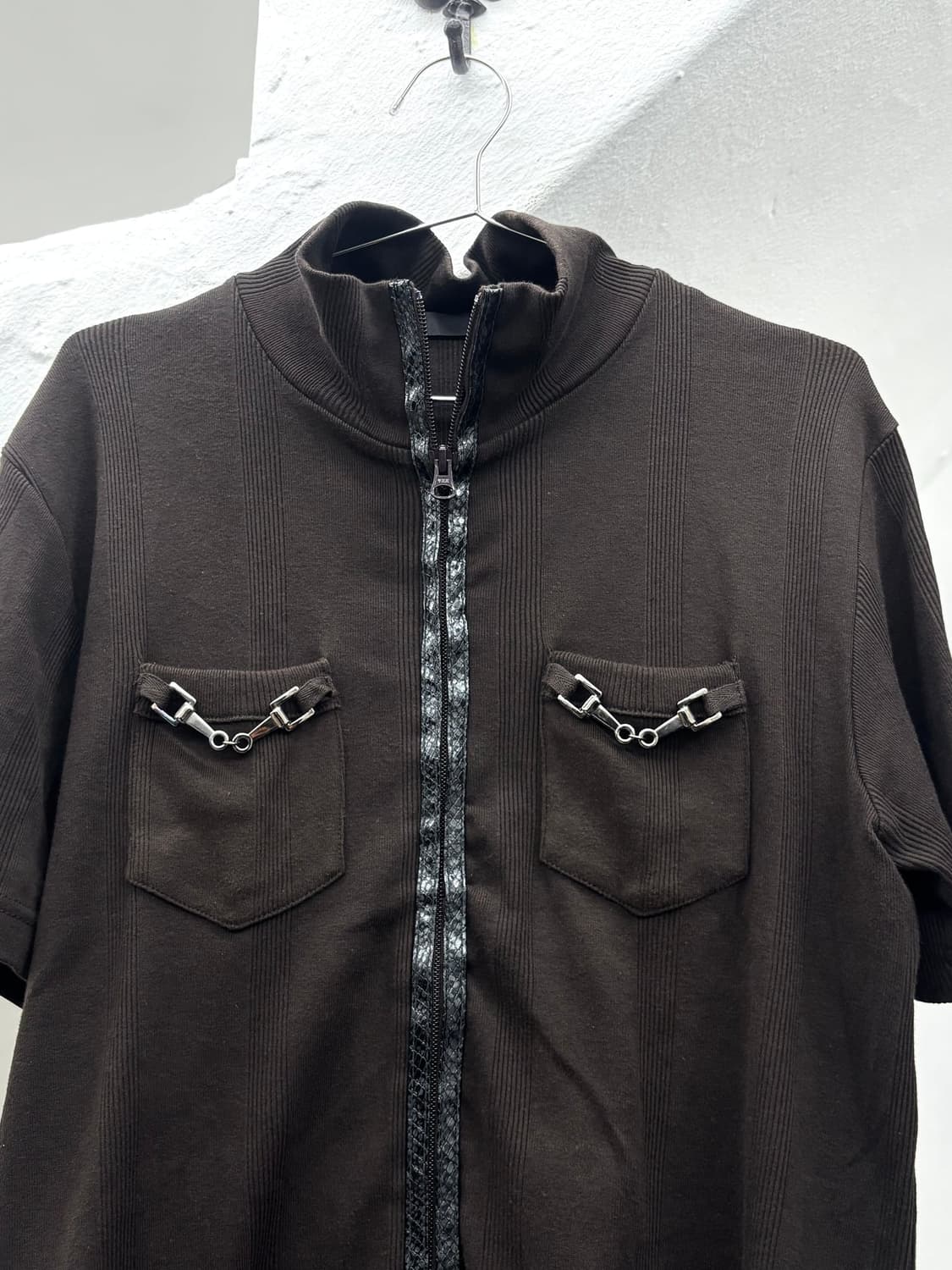 Brown Python leather strap detail top   상품이미지6