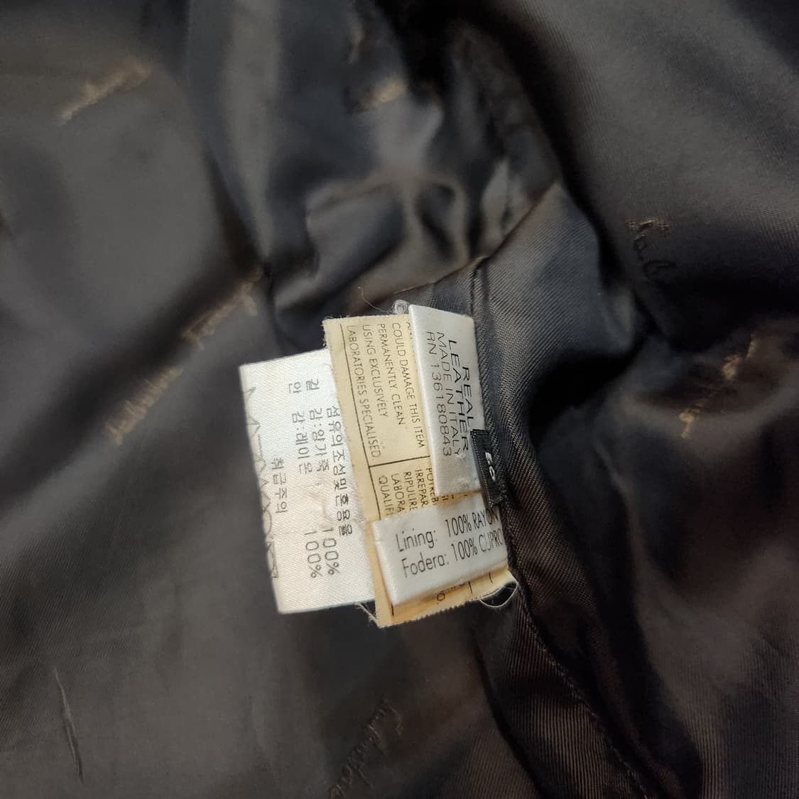 페레가모 이태리 00s 오일 양가죽 A-2 자켓 M 100 상품이미지6