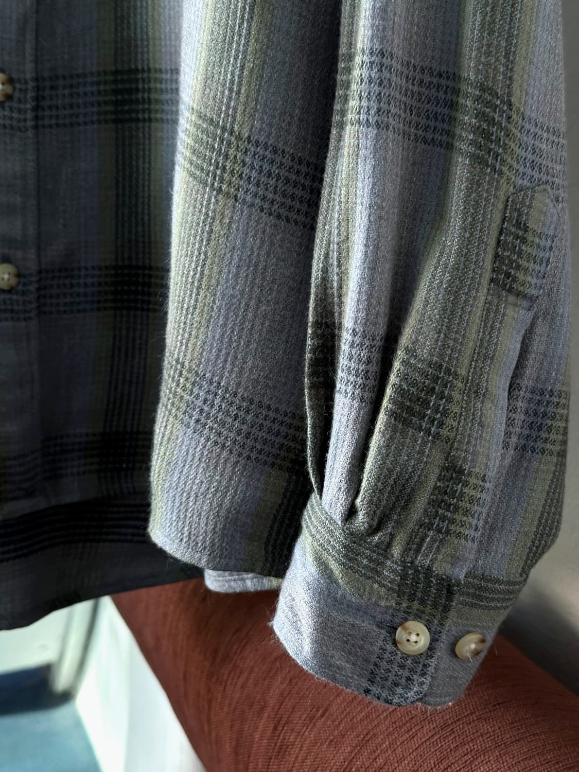 Acrylic woven check work shirt 상품이미지3