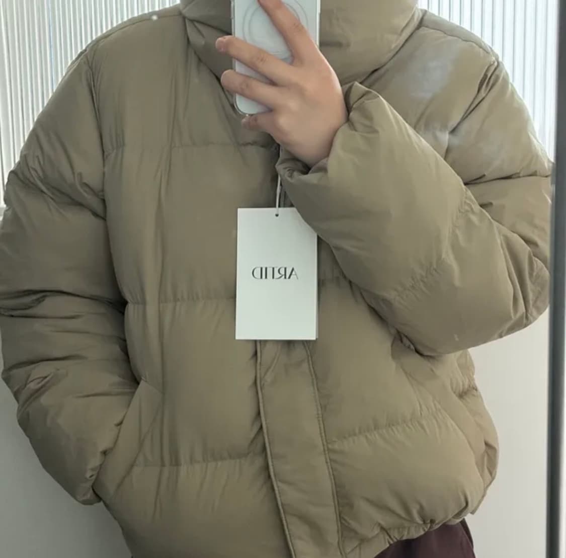 아티드 카키 패딩 S 상품이미지5