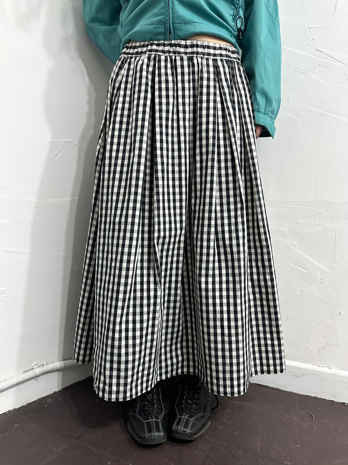 gu check long skirt 상품이미지1
