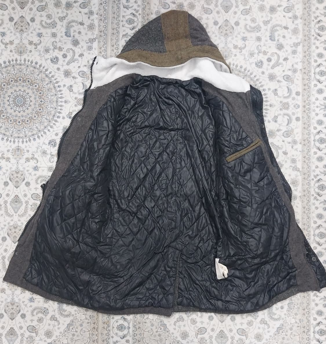 해리스트위드 패지워크 더플 떡볶이 코트 L (55반까지) 상품이미지2