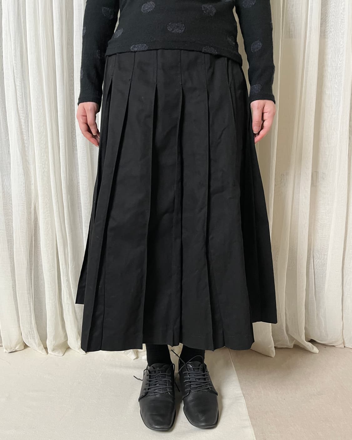 꼼데가르송 플리츠 랩 스커트 코튼 Comme des garcons 상품이미지1