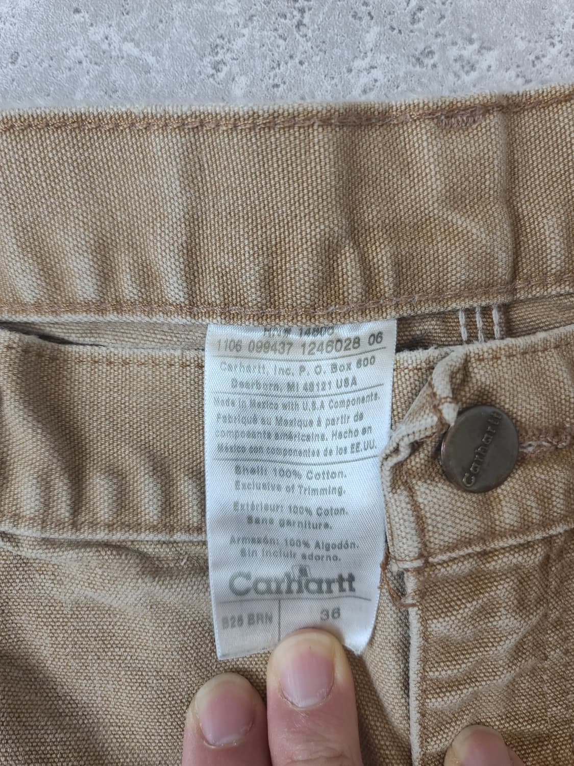 빈티지 칼하트 카펜터 쇼츠 브라운 상품이미지3