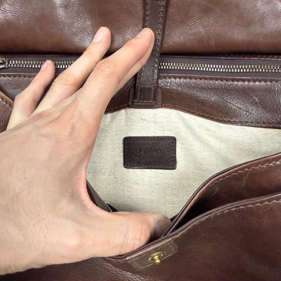 겐텐(Genten) 미니 가죽 럭색 백팩 상품이미지7