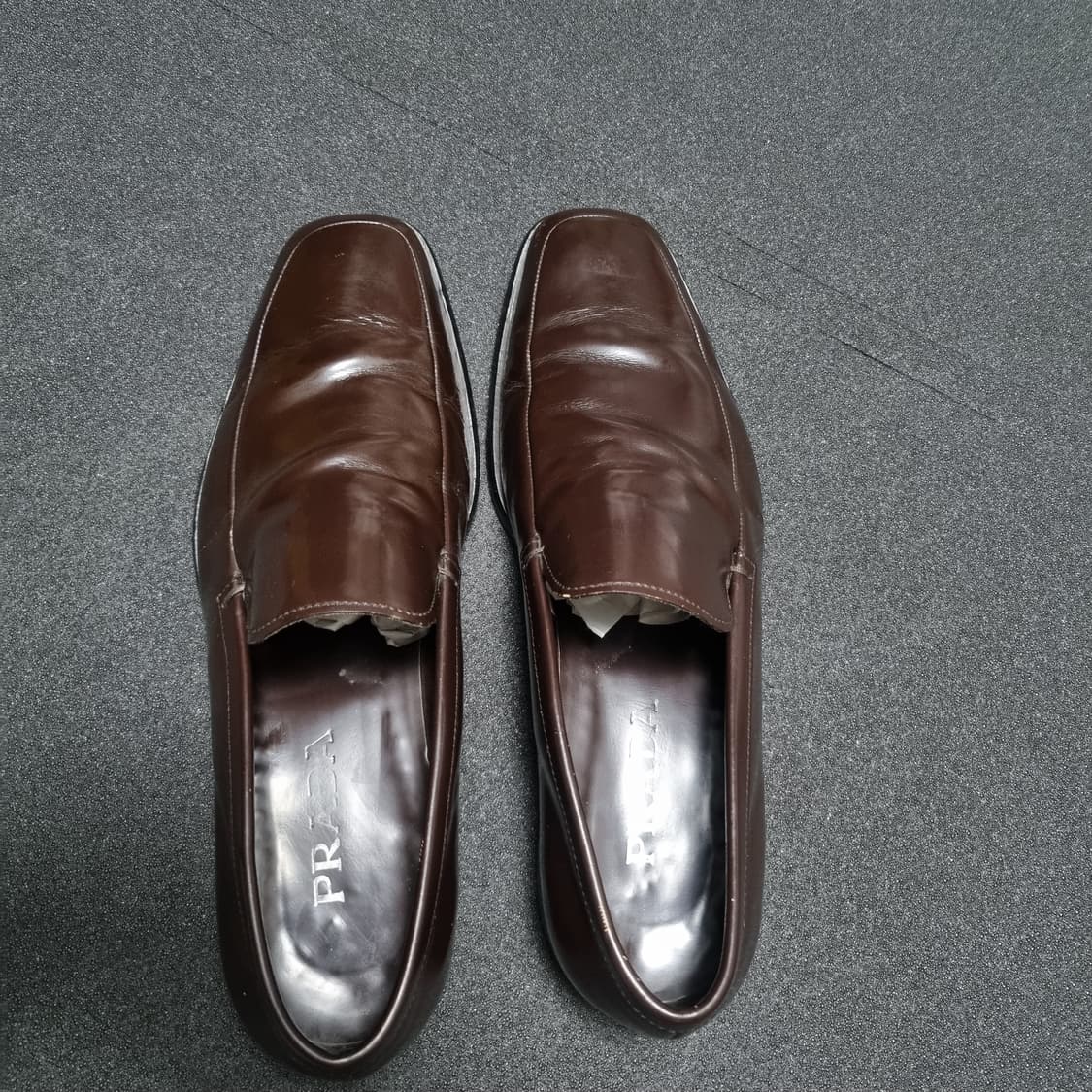 프라다 스퀘어토 로퍼 브라운 상품이미지7