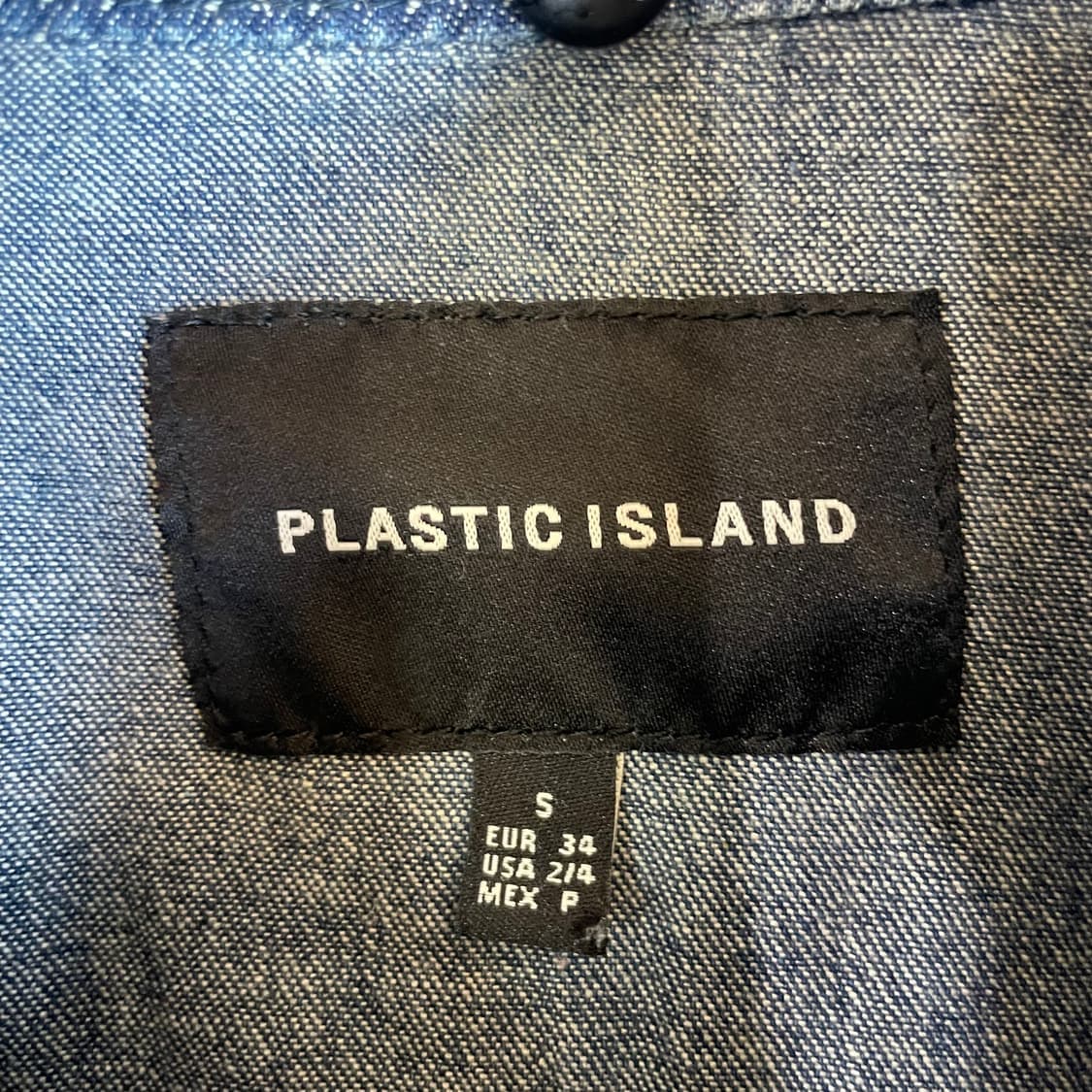 플라스틱 아일랜드 견장 스터드 데님 미디 원피스 S 상품이미지6