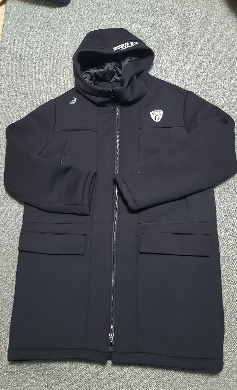 NBA 브루클린 네츠 후드 롱 코트 L 상품이미지1