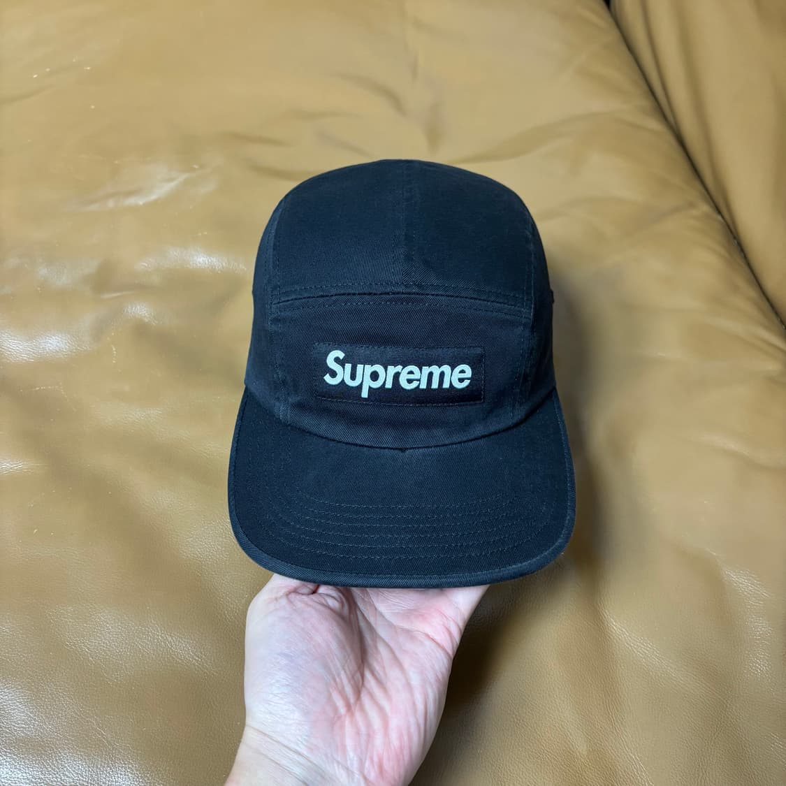 Supreme 슈프림 워시드 블랙 캠프캡 모자 (Washed Black) 상품이미지2