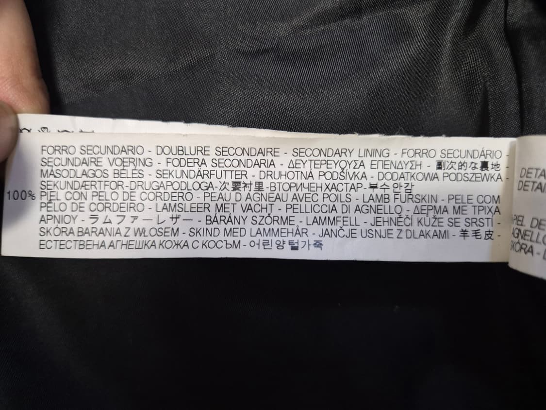 자라 블랙택 남성 무스탕 가죽 자켓 상품이미지6