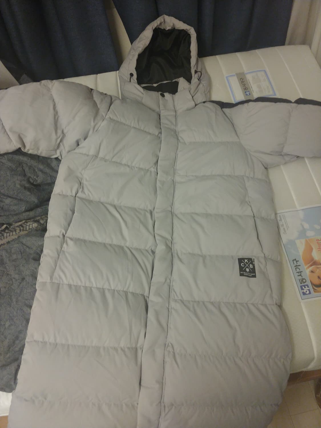 kswiss 회색 롱패딩 L급처! 상품이미지1