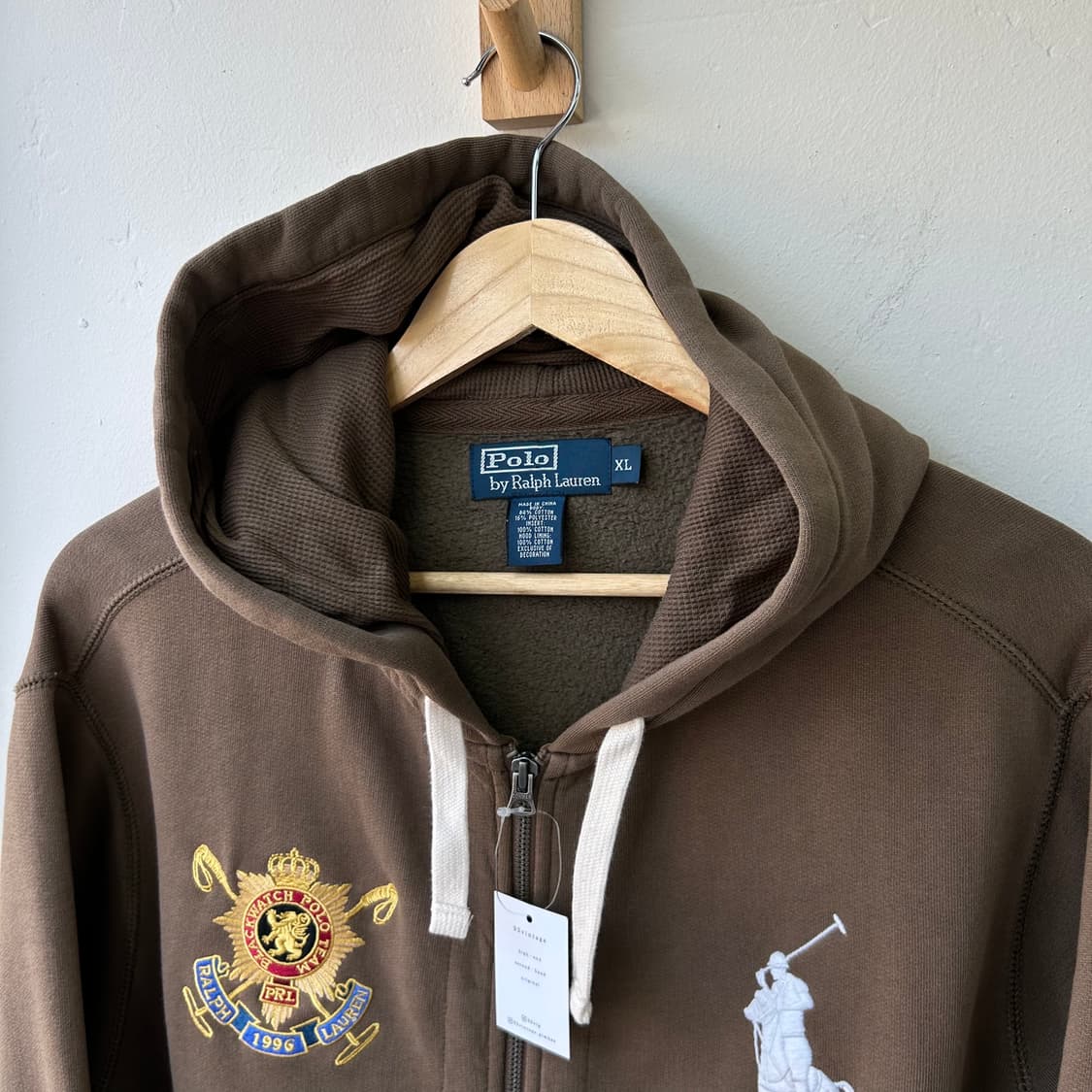 폴로 랄프로렌 브라운 빅포니 후드 집업 상품이미지3