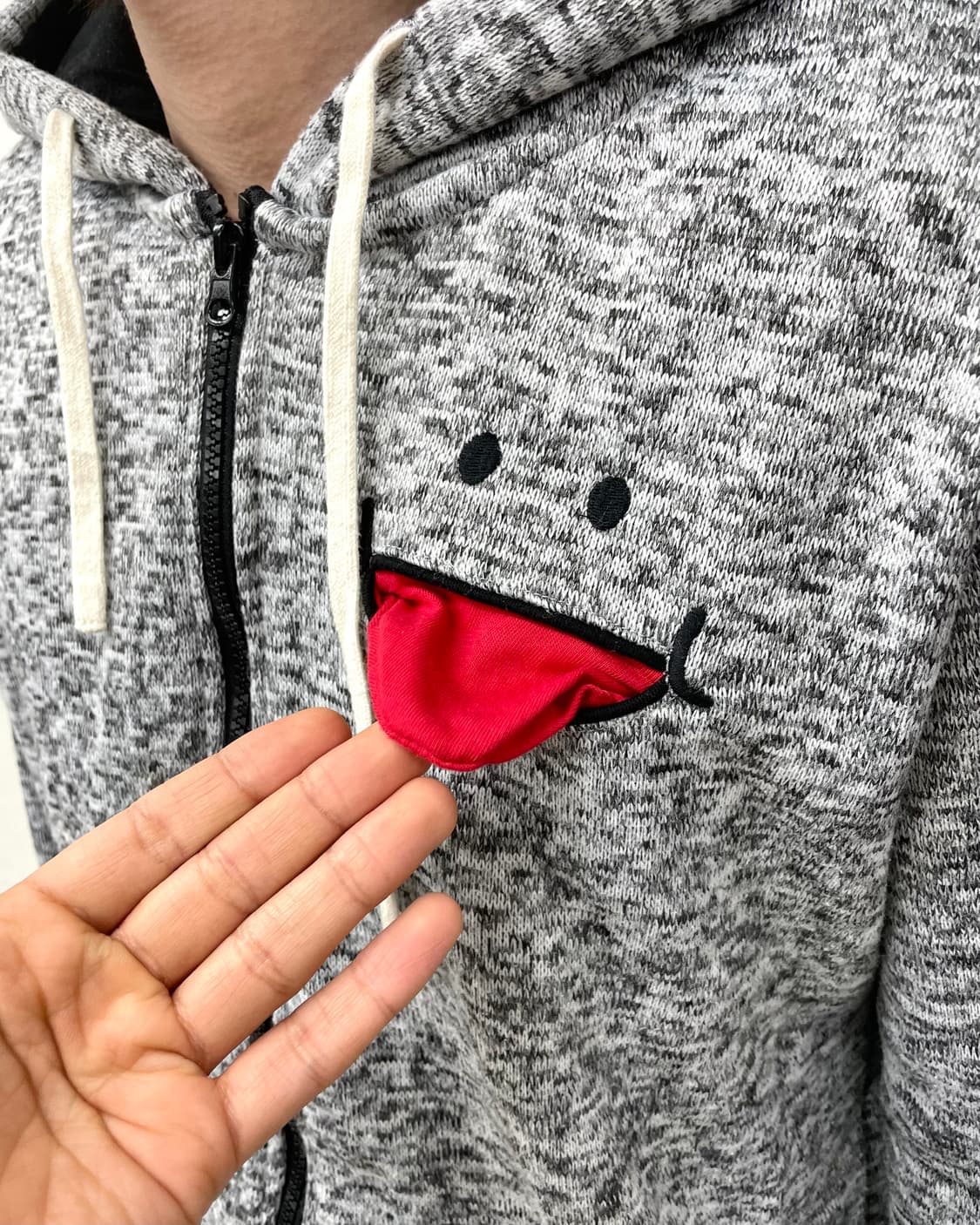  Merong Melange Gray Hooded Zip-Up  상품이미지5