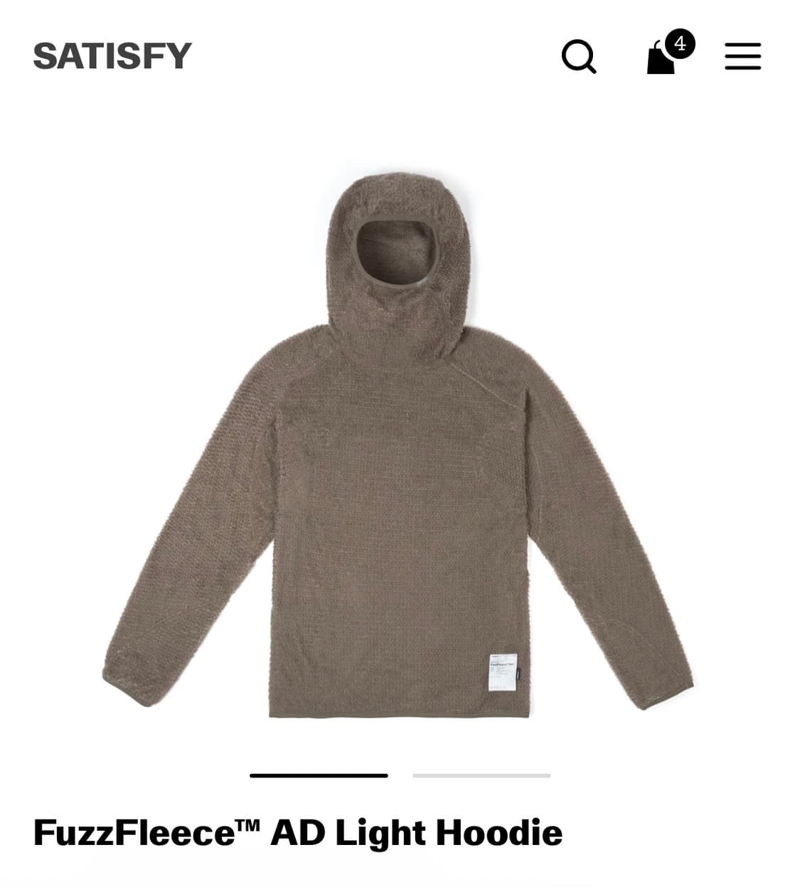 새티스파이 퍼즈플리스 AD 라이트 후디 L 새상품 상품이미지1