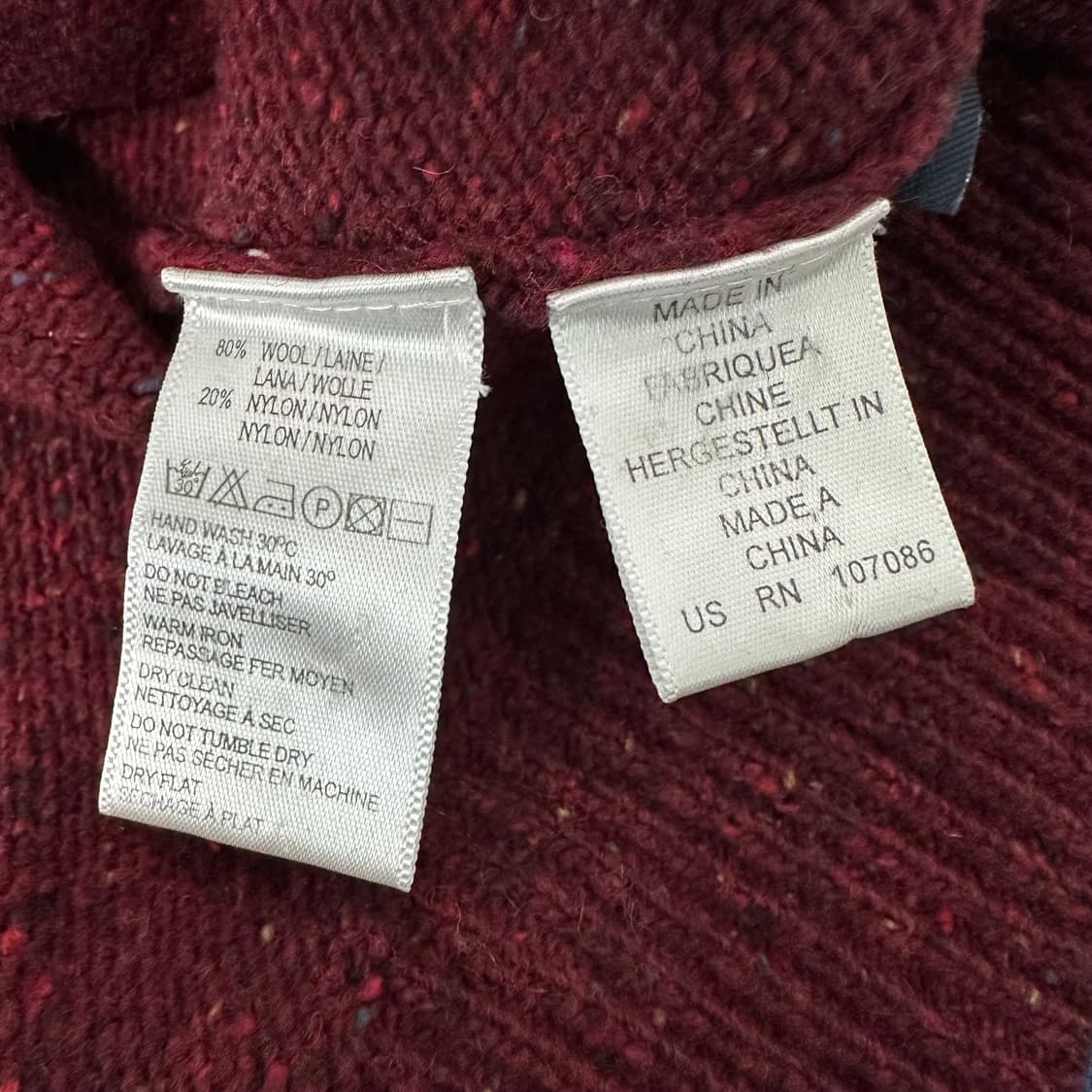 폴스미스 패치 버건디 니트 M 상품이미지4
