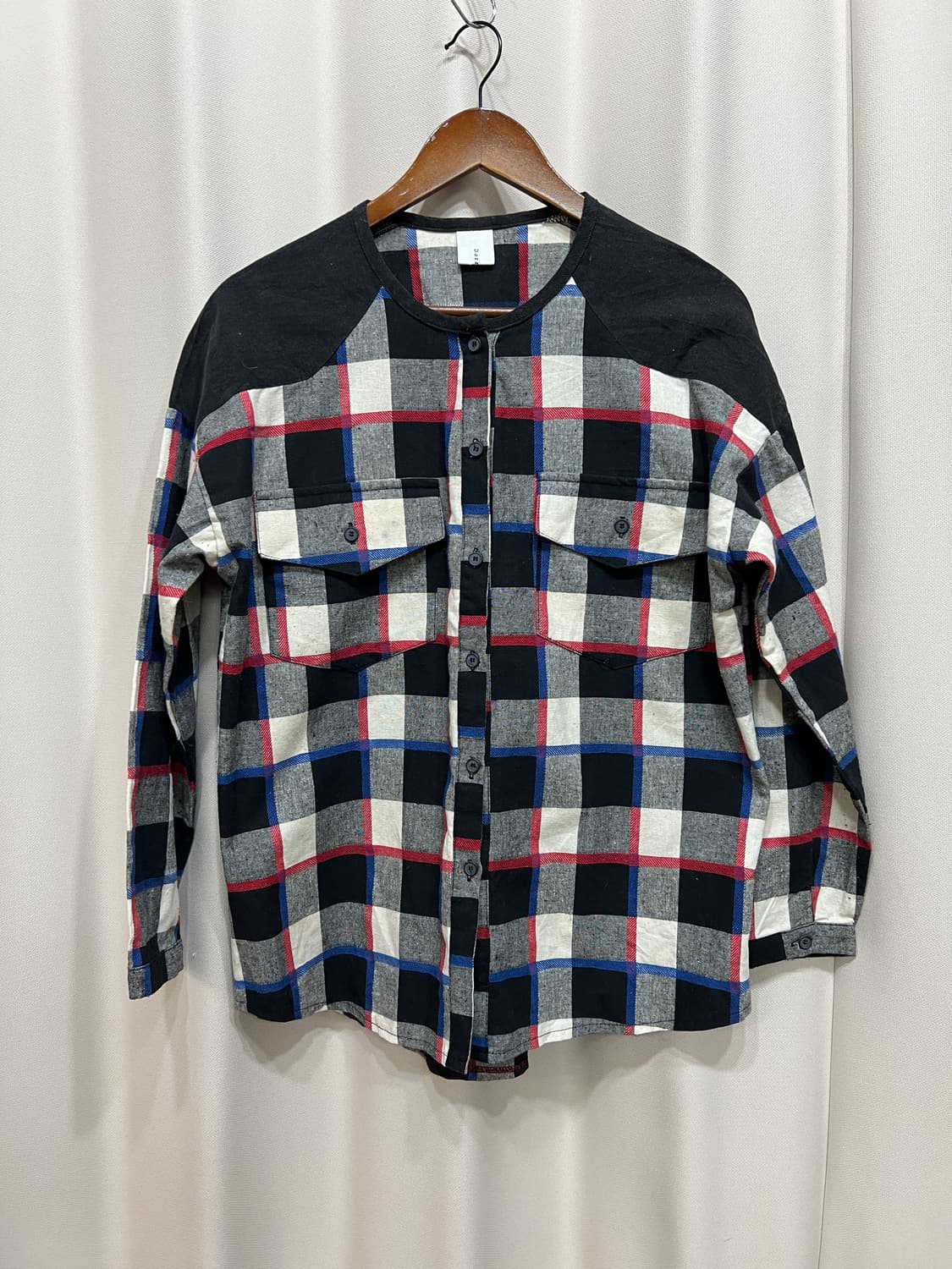 빈티지 카라리스 투포켓 체크 셔츠  상품이미지2