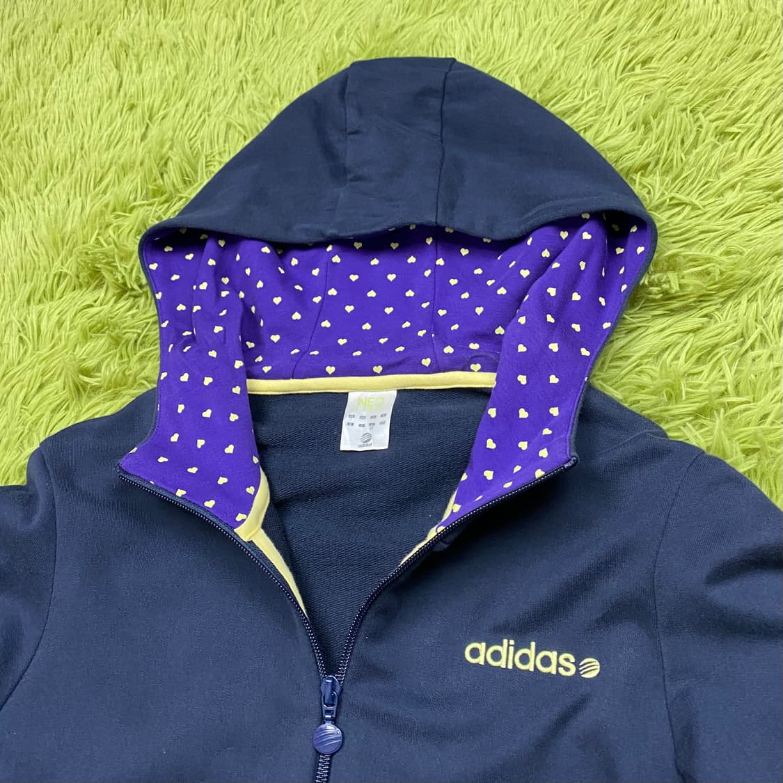 아디다스 하트 도트 라인 풀 집 후드 스웻 자켓 상품이미지2