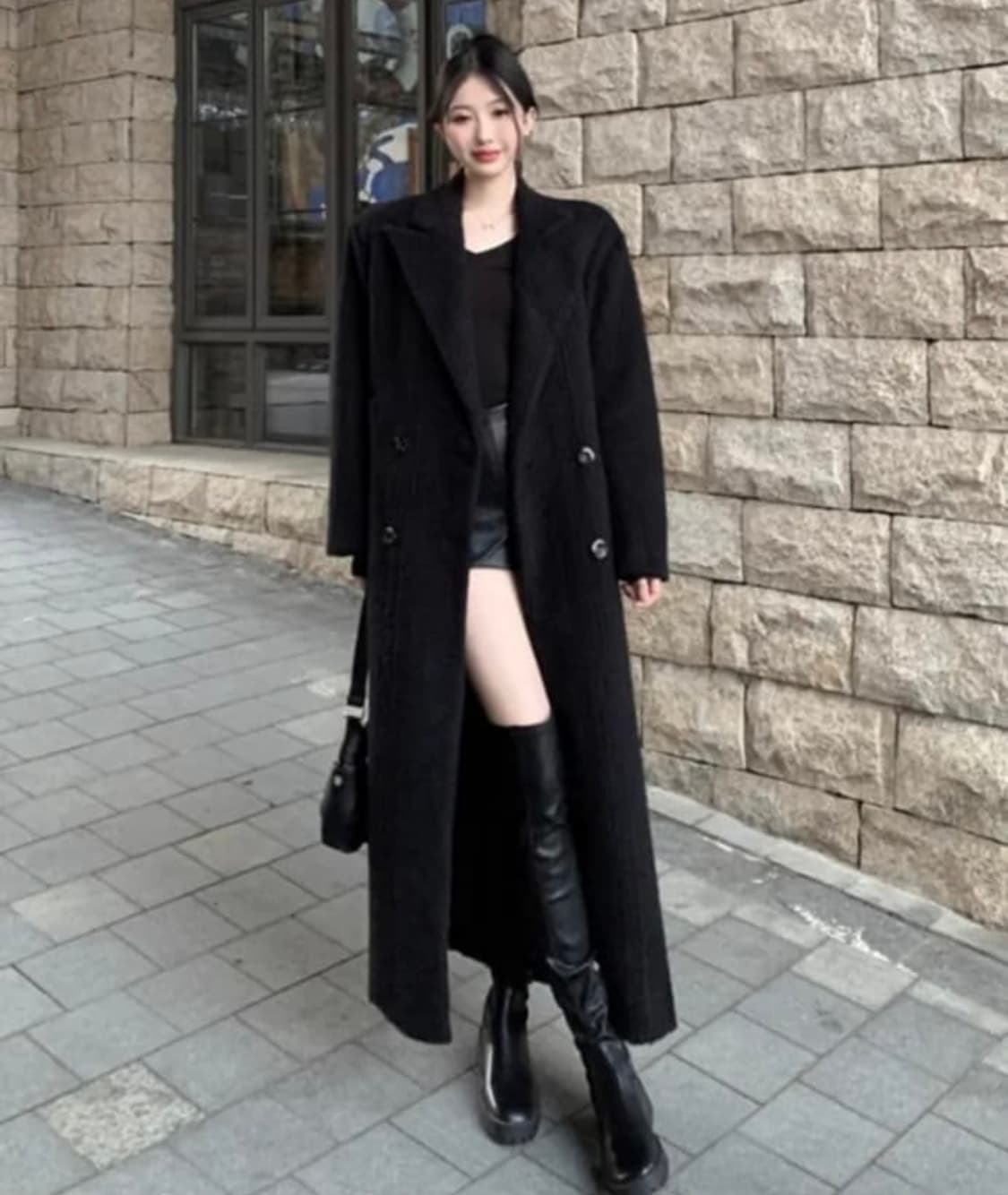 모헤어 더블 롱코트 상품이미지1