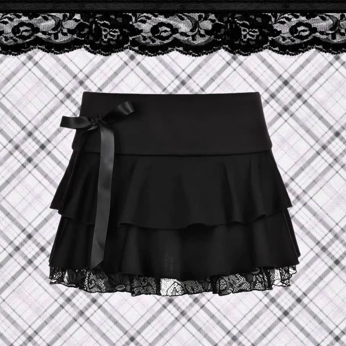 BLACK LACE SKIRT 공포게임 여주룩 상품이미지1