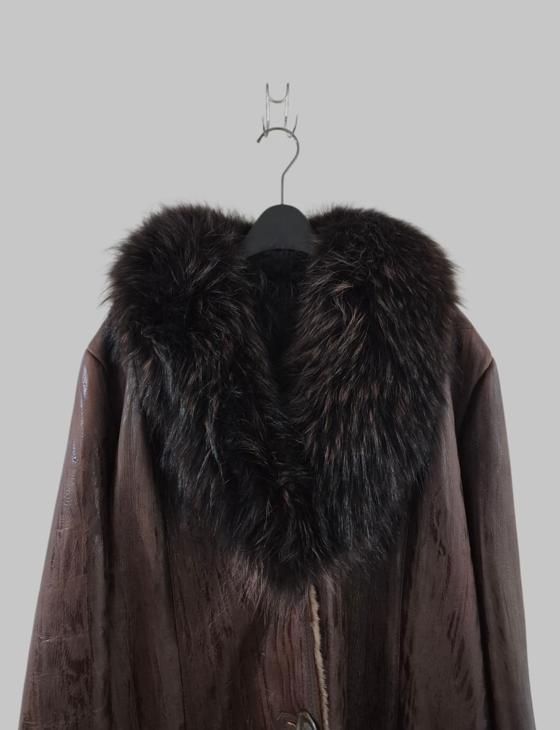 [3XL]Nupelda 여자 빈티지 롱 무스탕코트 상품이미지2