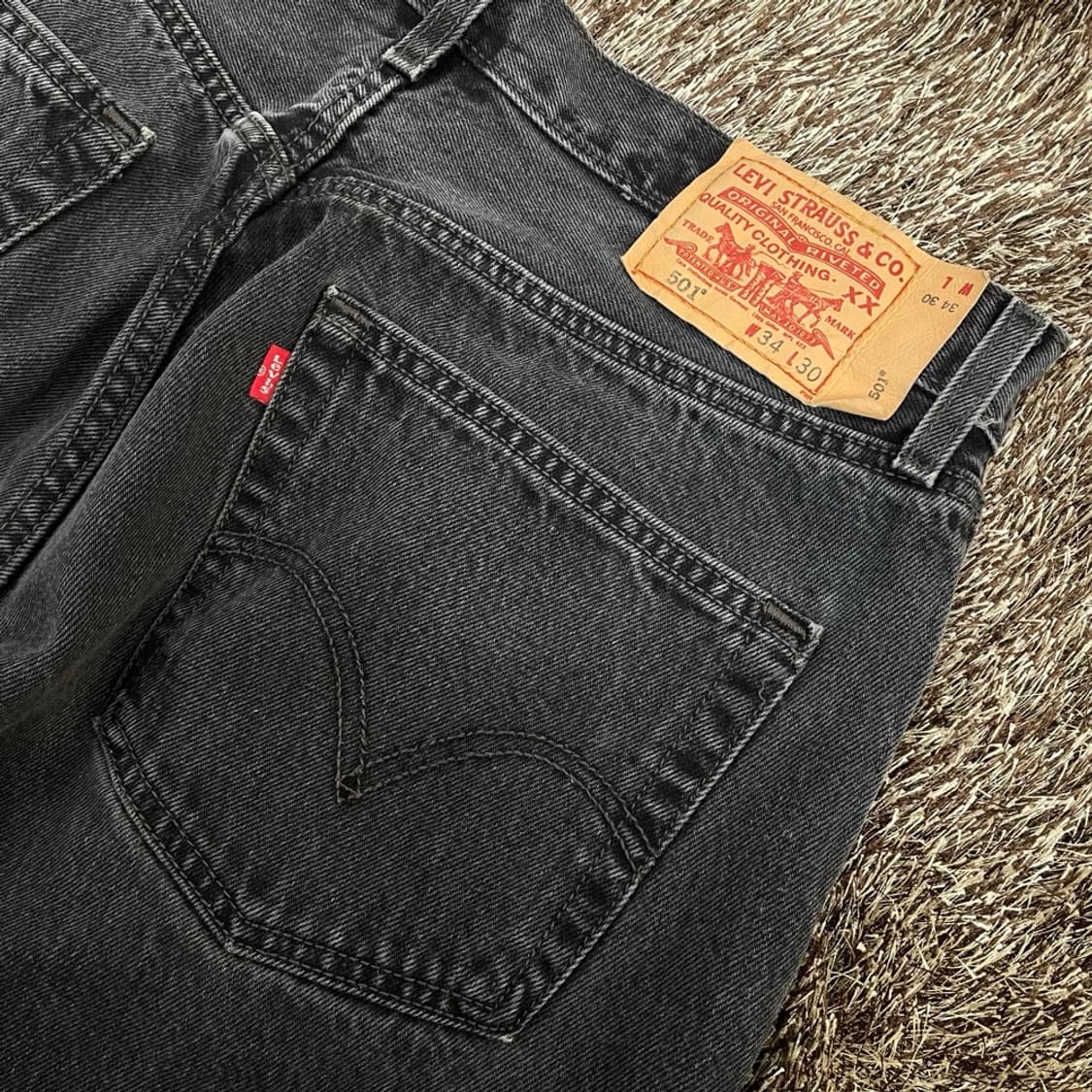 리바이스 Levi’s 501 도미니카공화국 블랙 데님 팬츠 34/30 상품이미지7