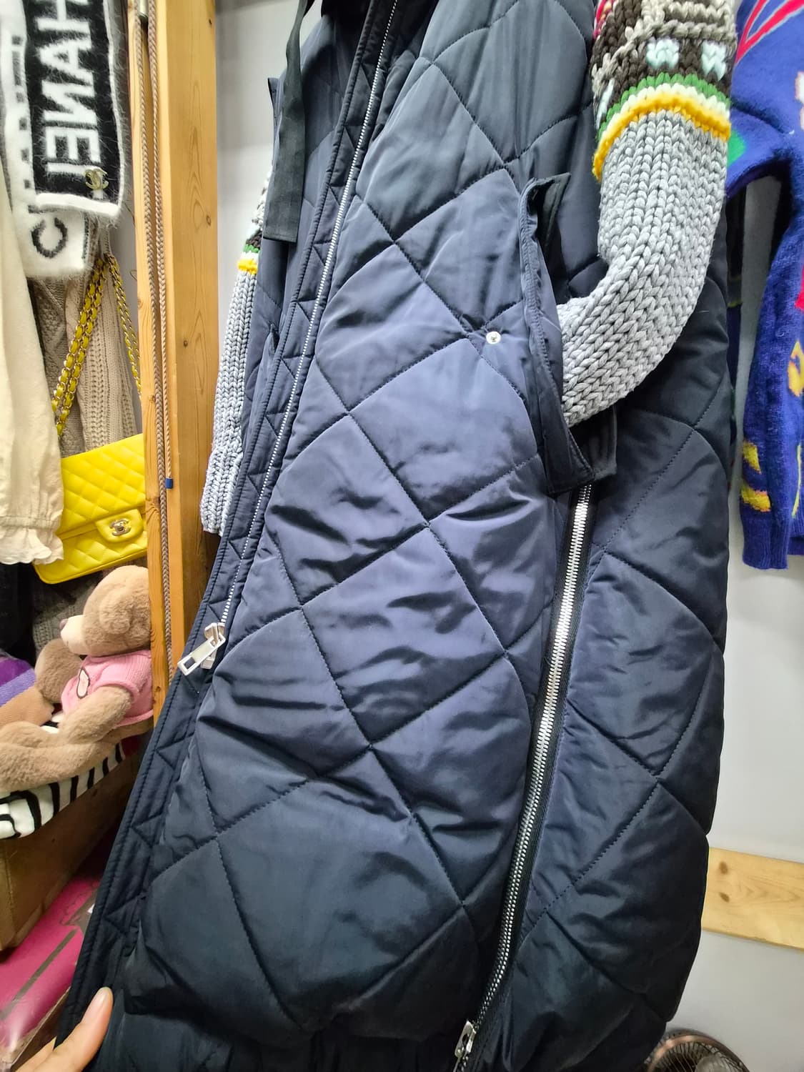 편집샾 구스 다운 롱패딩 베스트 상품이미지3