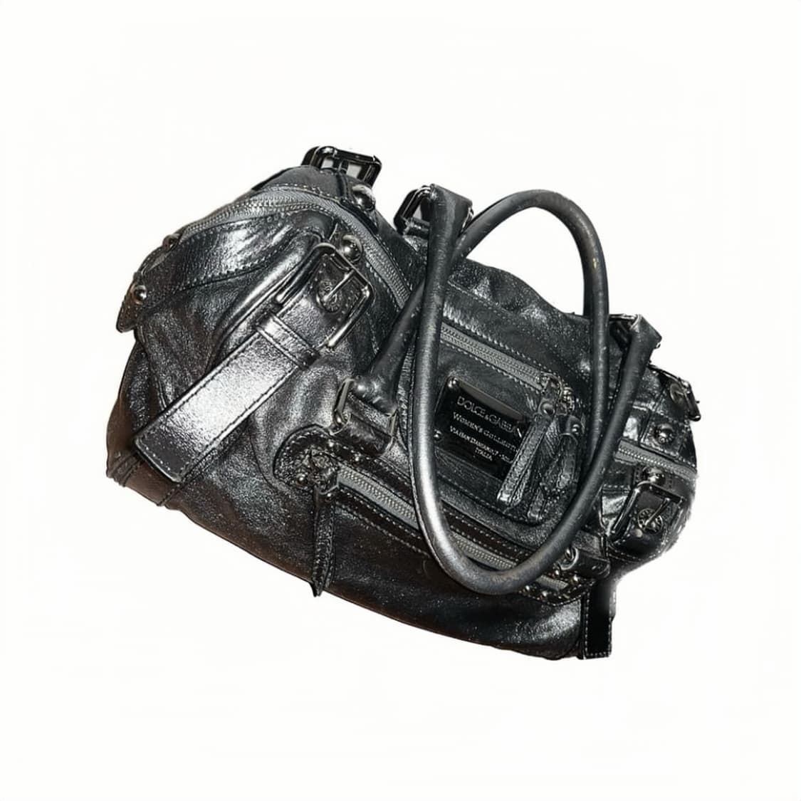 돌체앤가바나 빈티지 메탈릭 실버 숄더백 가방 상품이미지1