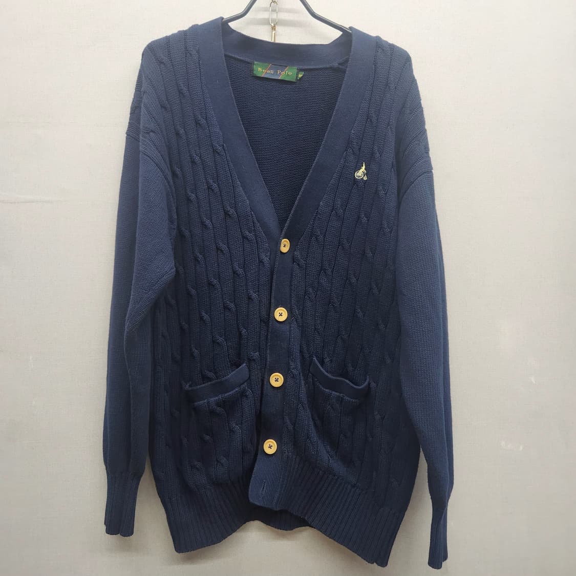 빈폴 로고 케이블 니트 가디건 L 상품이미지1