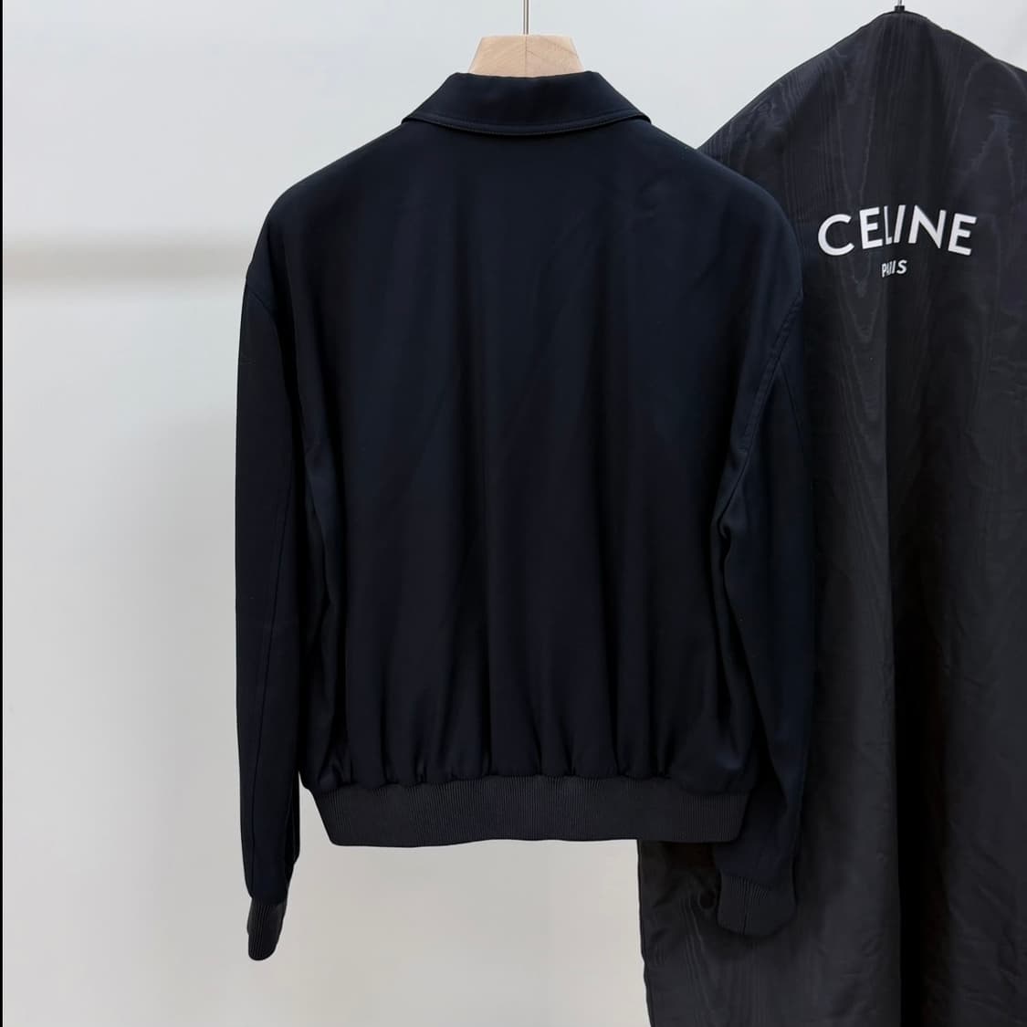 [미사용/50] 셀린느 트리오페 레이온 트윌 블루종 자켓 상품이미지4