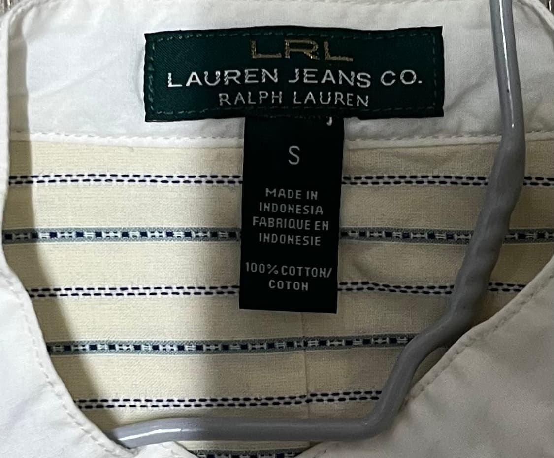 로렌 랄프 로렌 스트라이프 밴드칼라 셔츠 상품이미지2